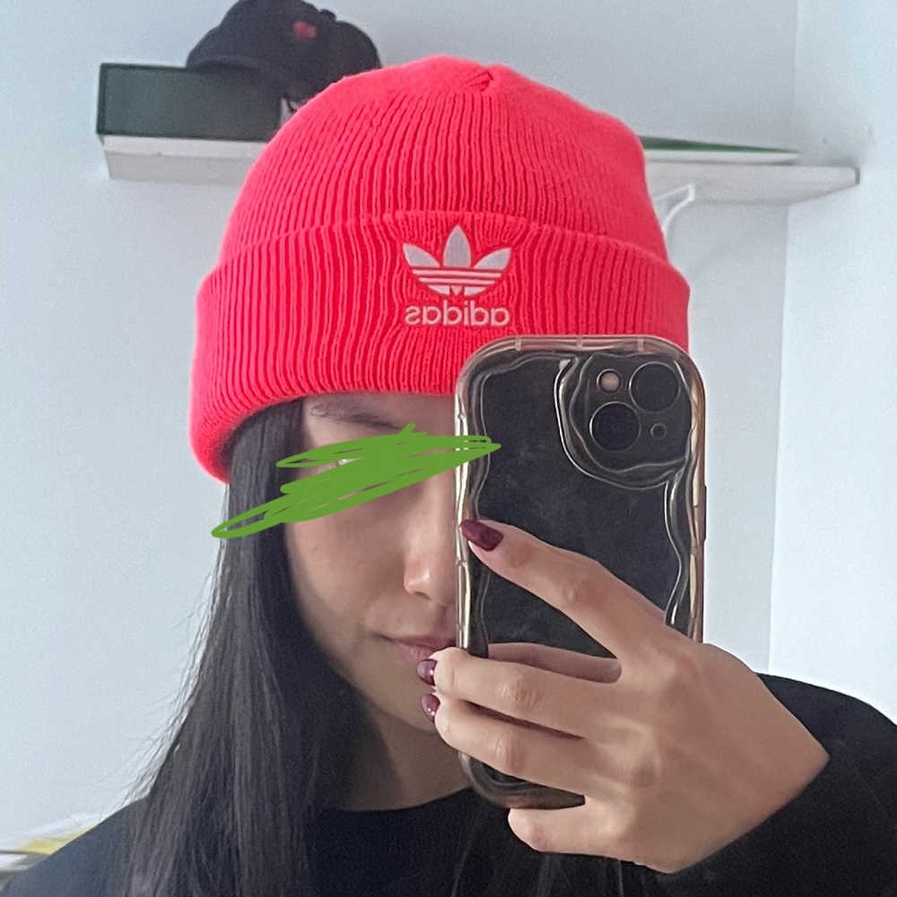 Adidas Bright Neon Pink Toque Beanie Knit Hat